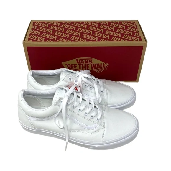 VANS Old Skool White Men’s Low Top Canvas Casual Skate Sneakers Size VN000D3HW00 - Picture 5 of 10